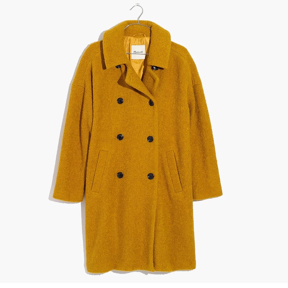 Madewell Bouclé Double-Breasted Coat in Hayfield